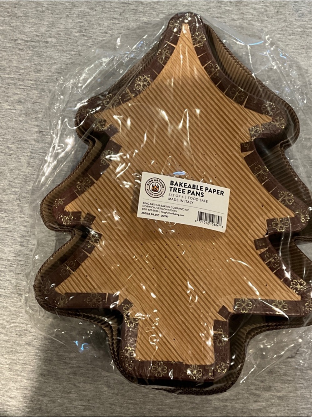 5/20 King Arthur Bakeable Paper Tree Pans - Brown Christmas Tree Baking Mold